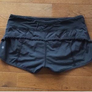 Rare! Lululemon Ruffle Speed Shorts size 6